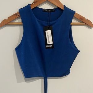 Blue Nasty Gal crop top
